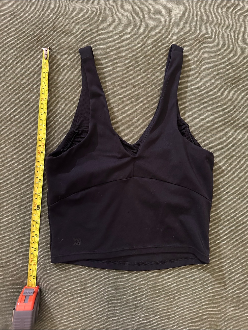 all in motion Black V-Neck Sports tank with sports bra